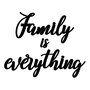 Wallity Family Is Everything Accesorio de Pared Decorativo de Madera Negro